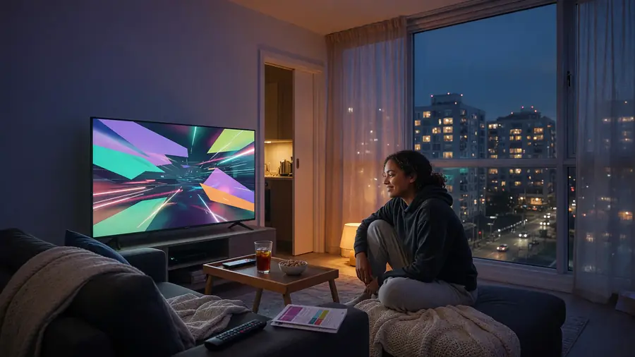 Viewer guide sheets beside a monitor